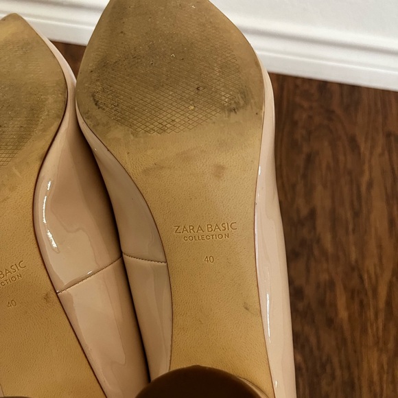Zara Basic Nude Heels Pumps Size 9/EU 40 - Picture 7 of 9